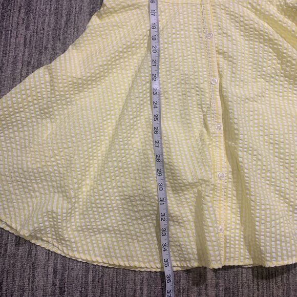 Charming Charlie Gingham &‎ Eyelet Summer Shirt Dress Small Girlhoodcore Pockets - Picture 6 of 7